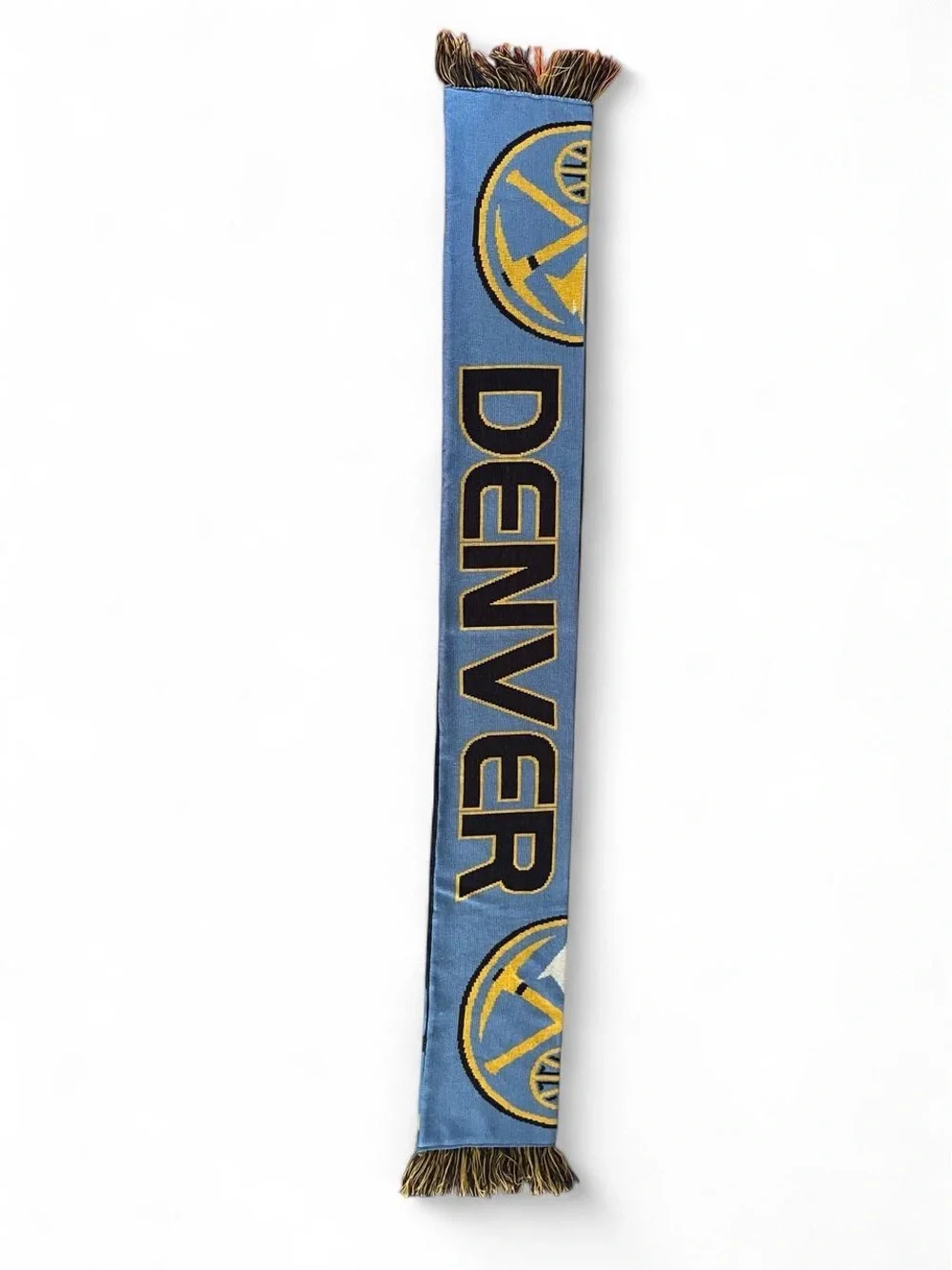 Vintage 2012 Adidas Denver Nuggets Blue & Yellow NBA Scarf Basketball Fan Gear